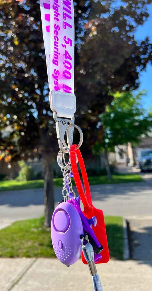 Purple Essential Self-defence Keychain