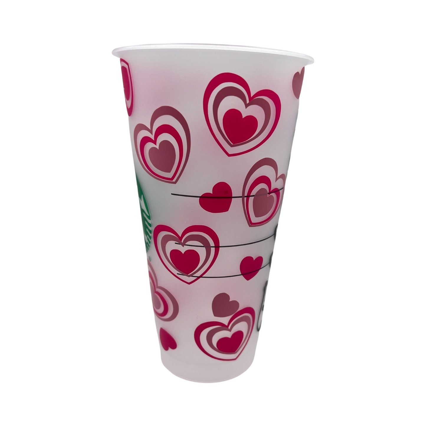Personalized Starbucks Cup Hearts "B"