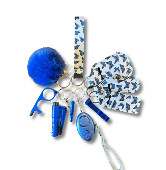 Blue Butterfly Self-Defence Keychain