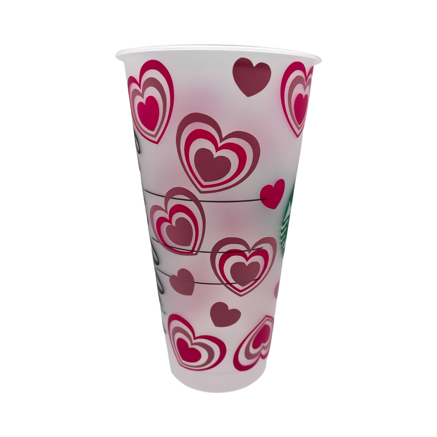 Personalized Starbucks Cup Hearts "B"