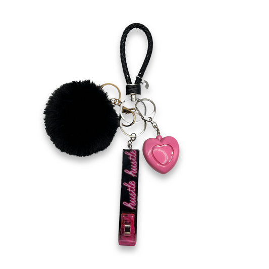 Card Grabber Self-Defense Alarm Keychain (Hustle Hustle)