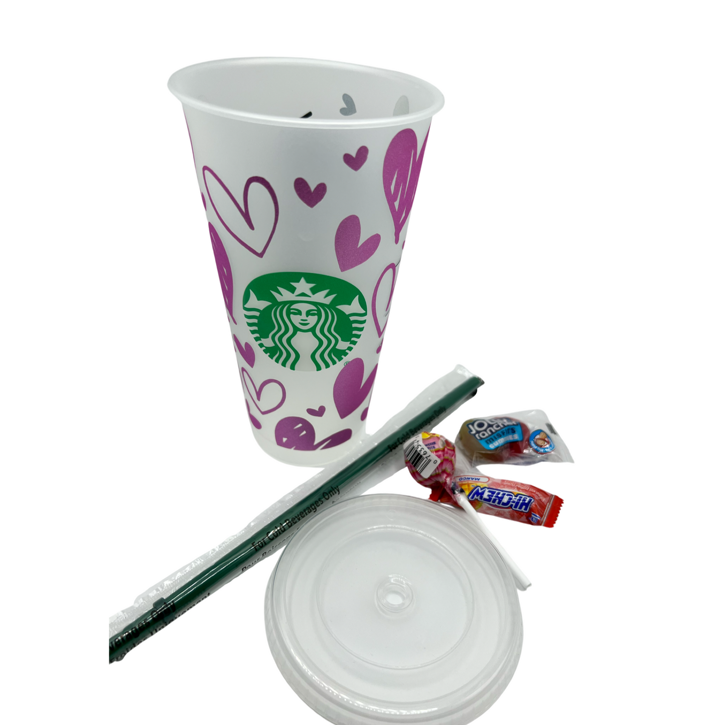 Personalized Starbucks Cup Hearts "C"