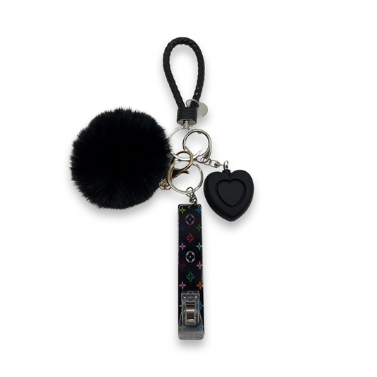 Card Grabber Self-Defense Alarm Keychain (Black lv)