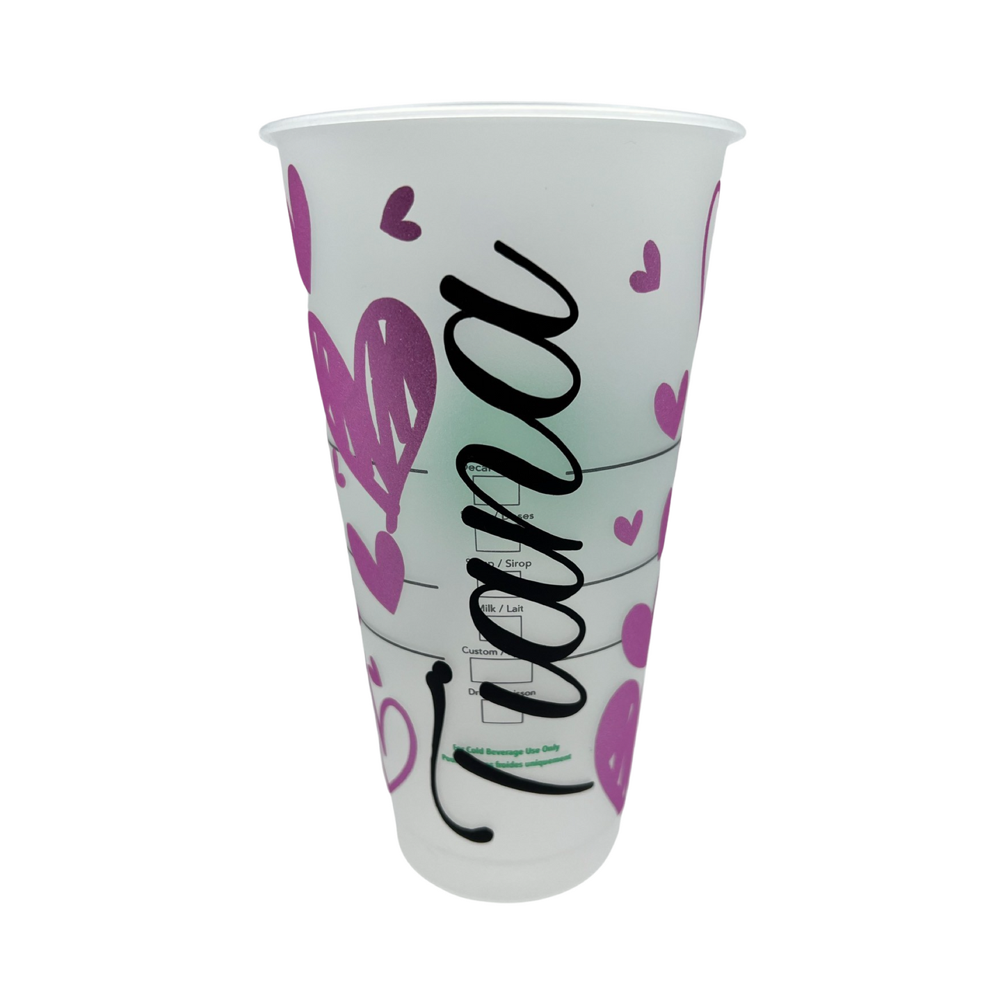 Personalized Starbucks Cup Hearts "C"