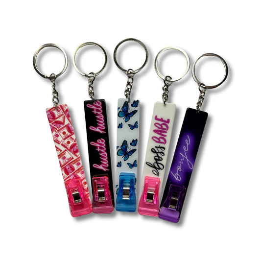 Long Nails Card Grabber Keychain
