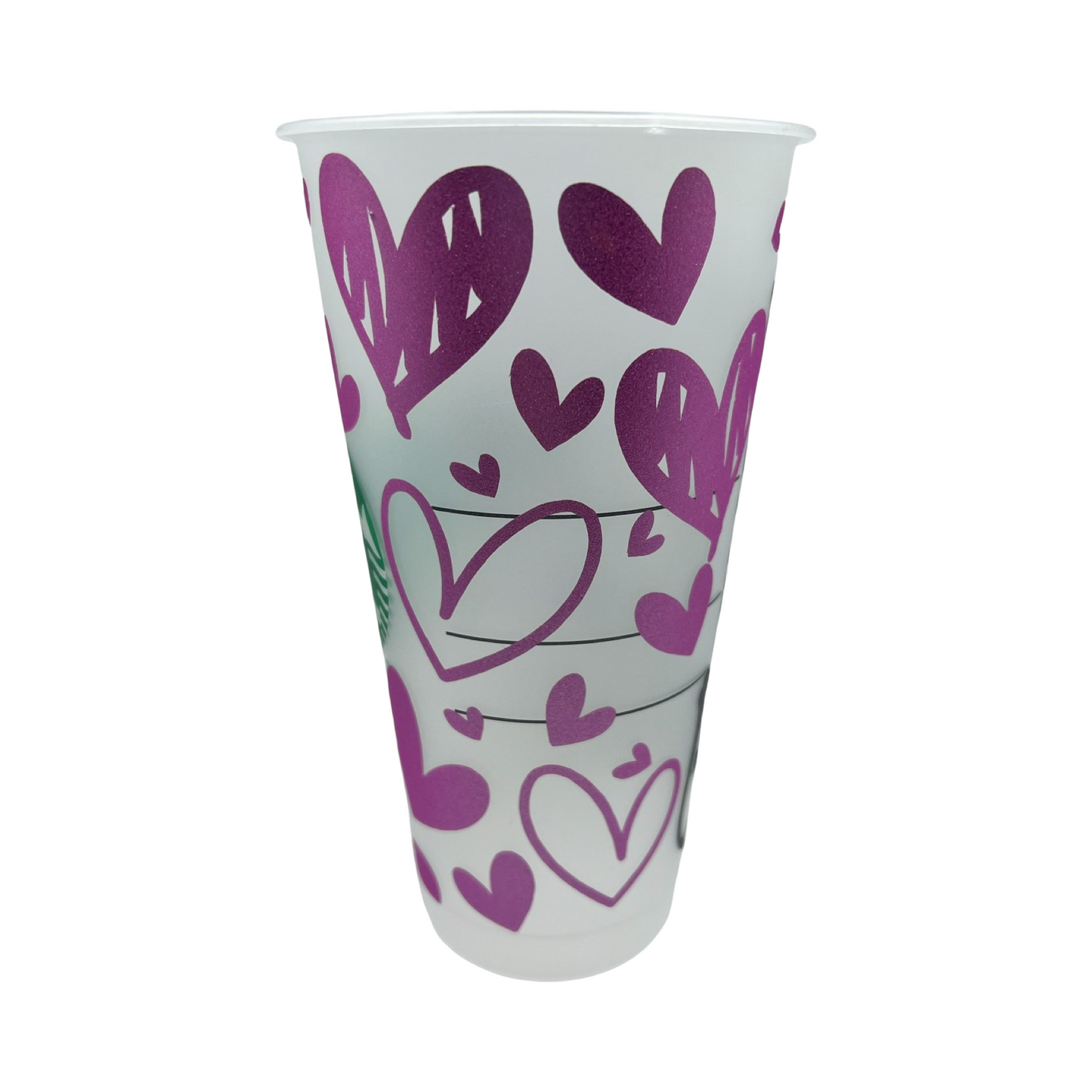Personalized Starbucks Cup Hearts "C"