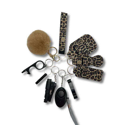 Cheetah Print Self-Defence Keychain