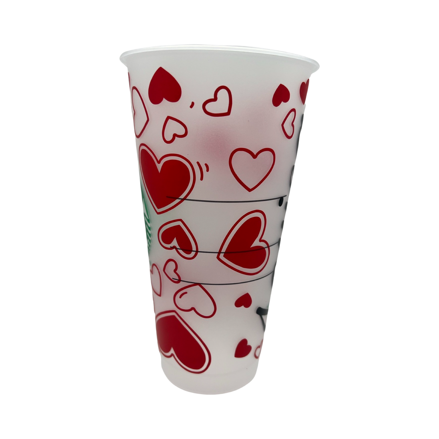 Personalized Starbucks Cup Hearts "A"