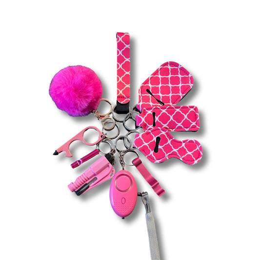 Hot Pink Self-Defence Keychain