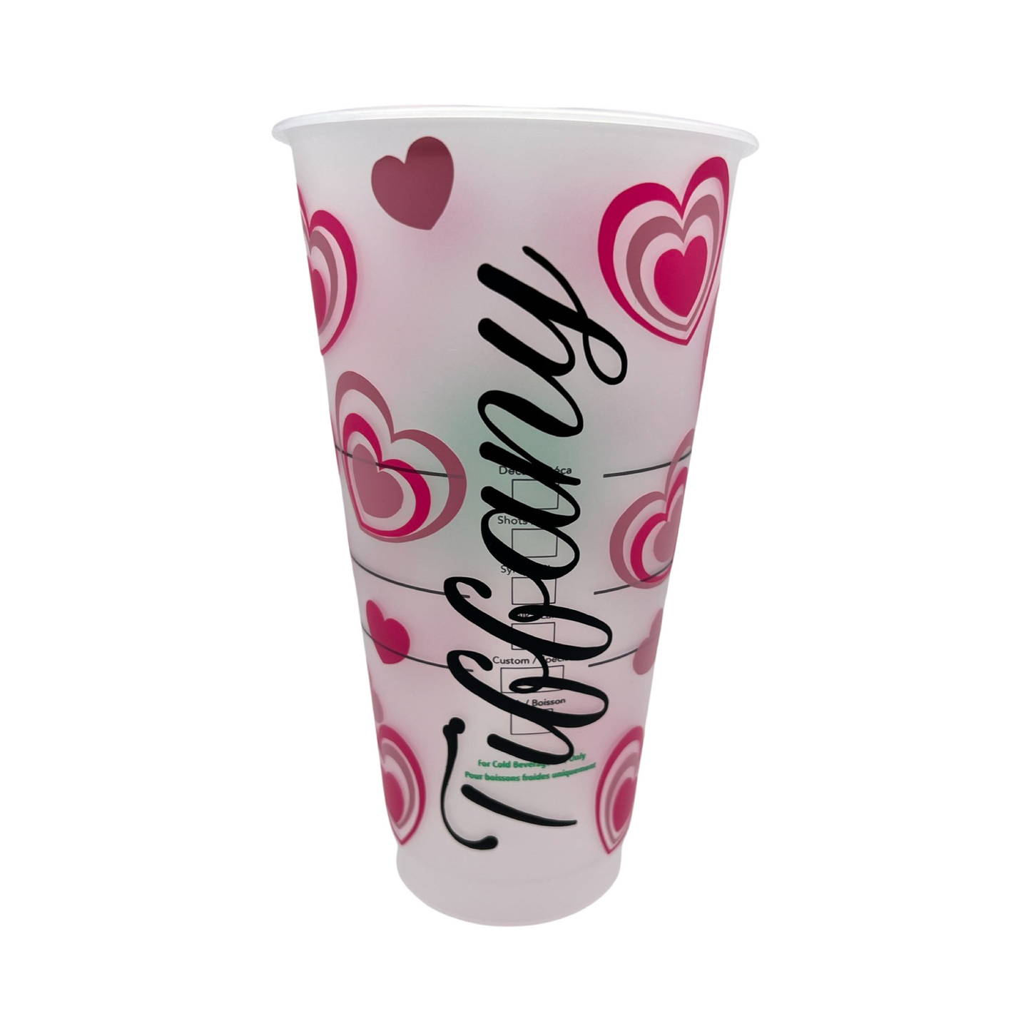 Personalized Starbucks Cup Hearts "B"